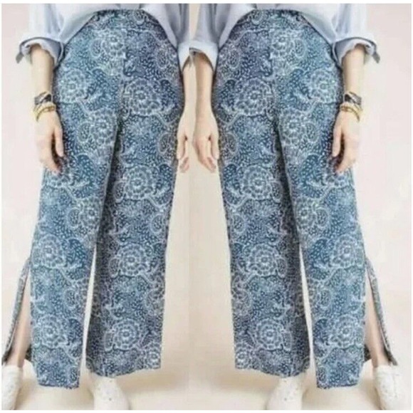 Anthropologie Pants - Anthropologie Maeve Women’s 100% Viscose Wide Leg Slit Pants Size Small.